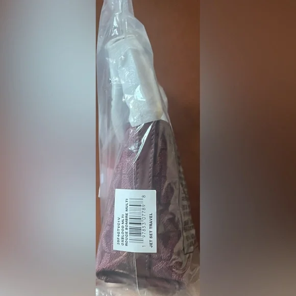 BNIP! MICHAEL KORS, Jet Set Small Two-Tone Logo Crossbody Bag, OXBLD/MLTI 🐂🩸🍉 - Picture 10 of 12